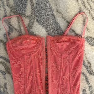 Pink corset top in small